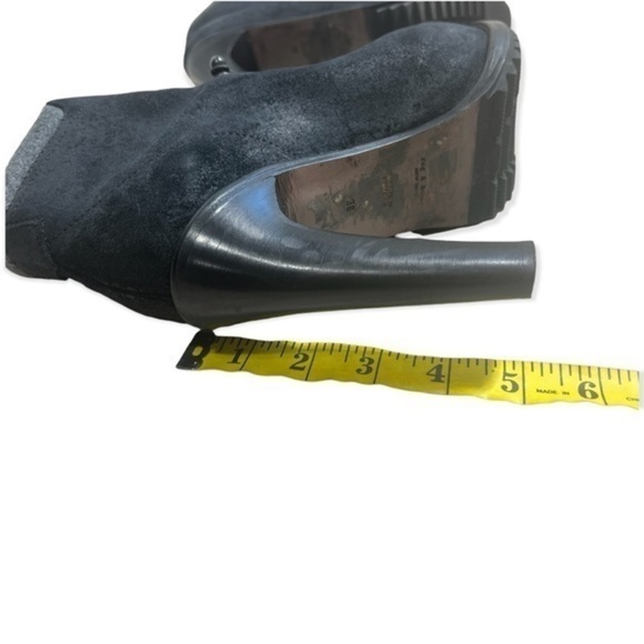 Rag & Bone Black suede lace up high heel platform mallory boots size 8 - Picture 12 of 17